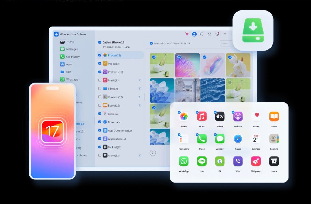 Wondershare Dr.Fone Wondershare Dr.Fone free download Mobile data recovery Data transfer software Phone repair toolkit Download Dr.Fone free iOS and Android data recovery Mobile device management